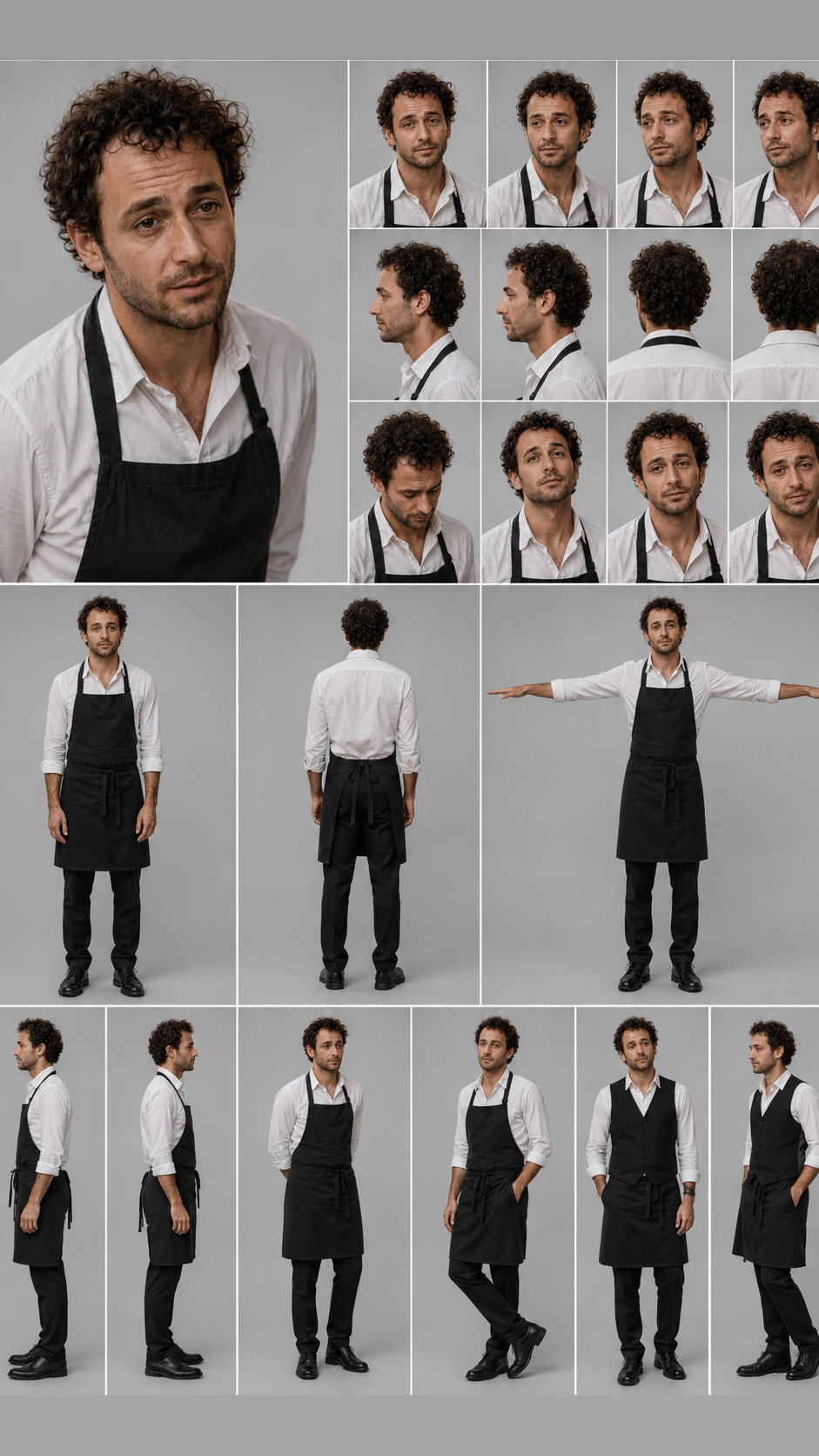 Male character reference sheet