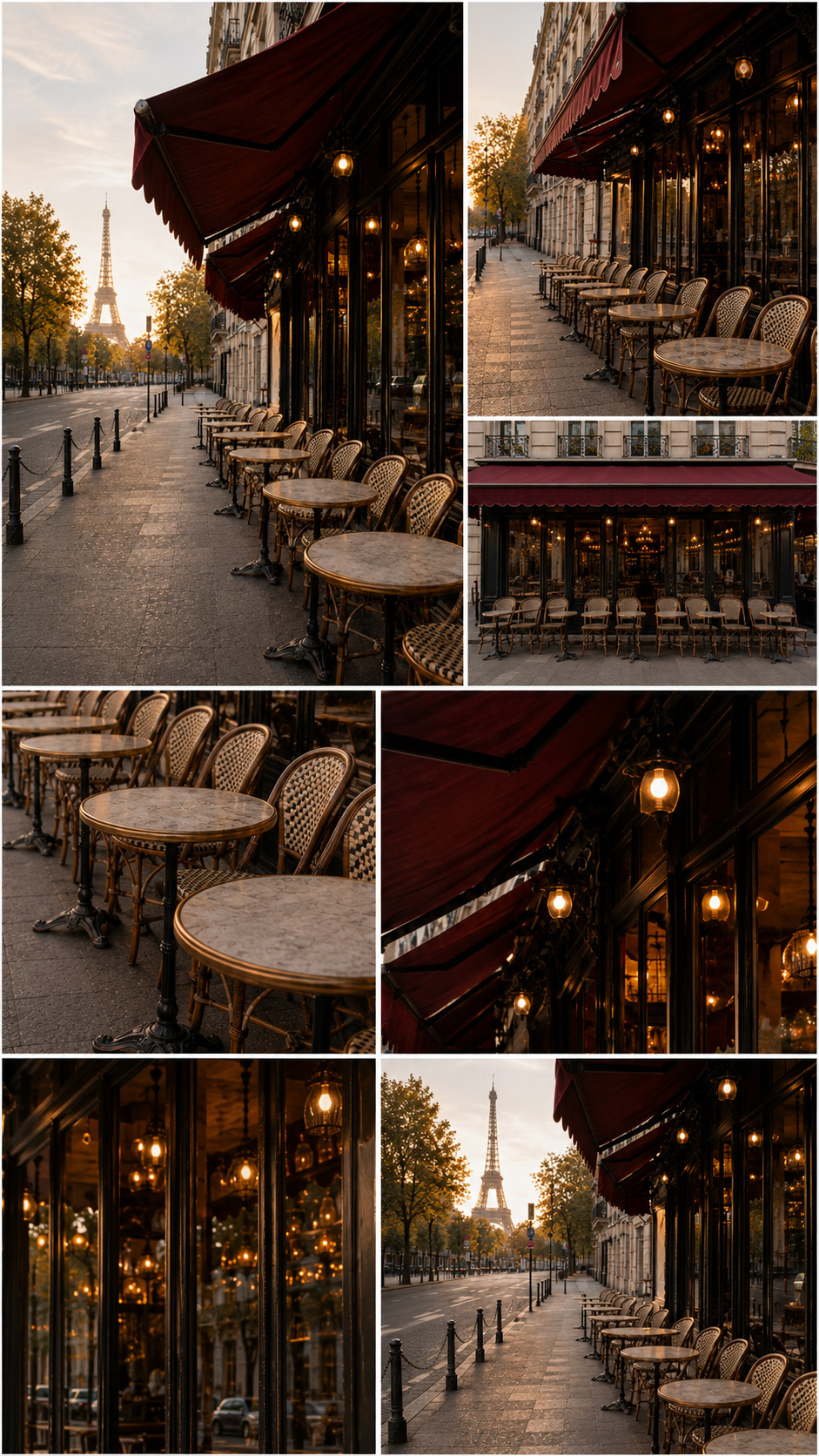 Paris café environment reference sheet